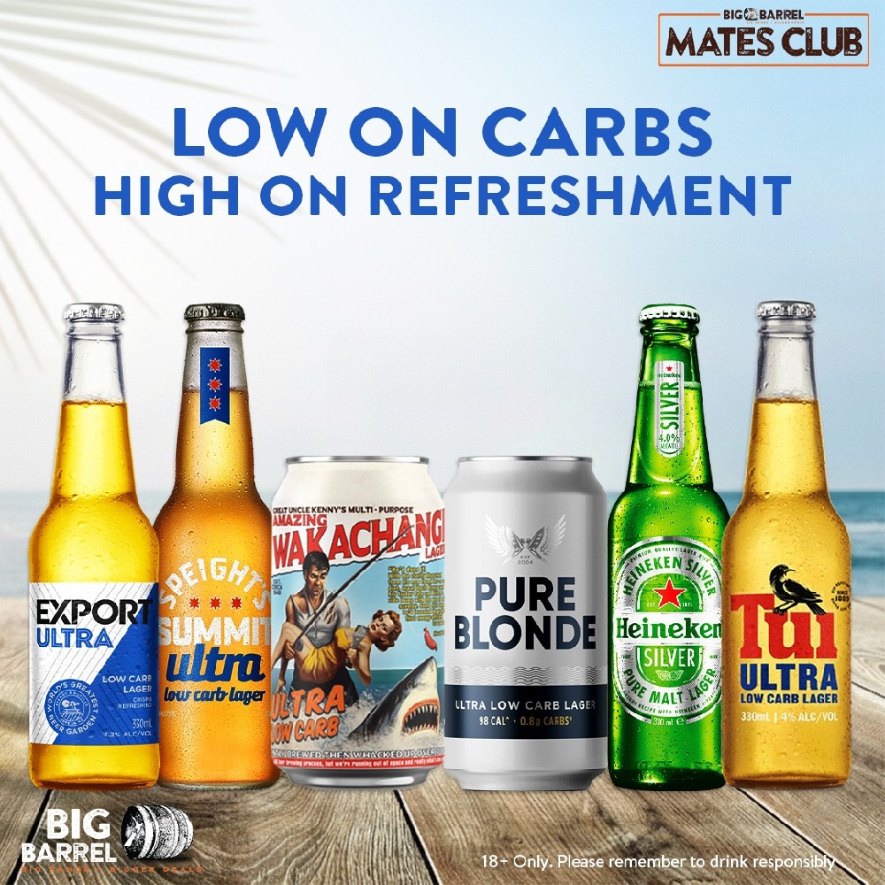 low carb beers NZ | Big Barrel